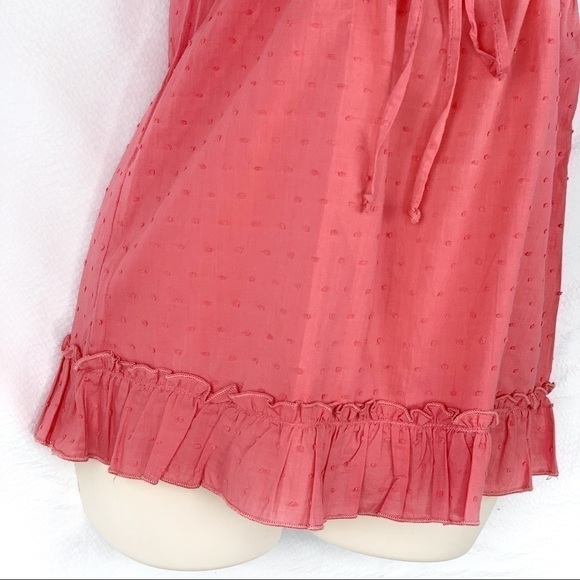 New-pathway LA Boutique Brand, Swiss Dot Cotton, Strappy Front Tie Camisole Top - Picture 3 of 9